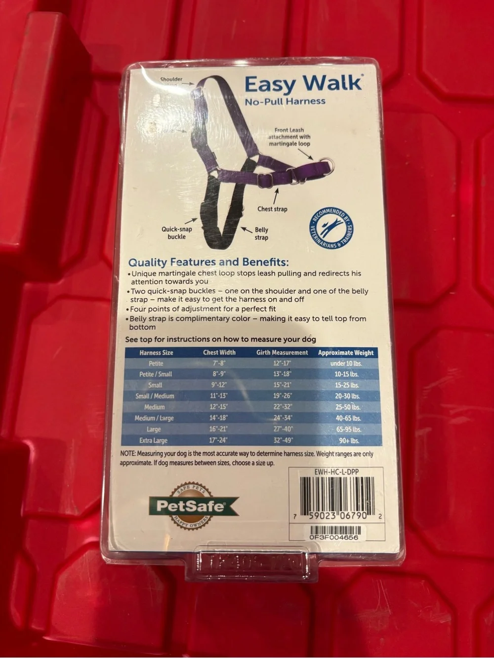 PetSafe Easy Walk No-Pull Dog Harness - Purple